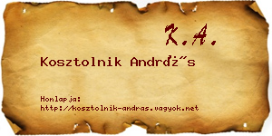 Kosztolnik András névjegykártya